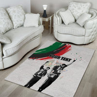 Personalized Juneteenth Freedom Day Area Rug 1968 Black Power Salute - Wonder Print Shop