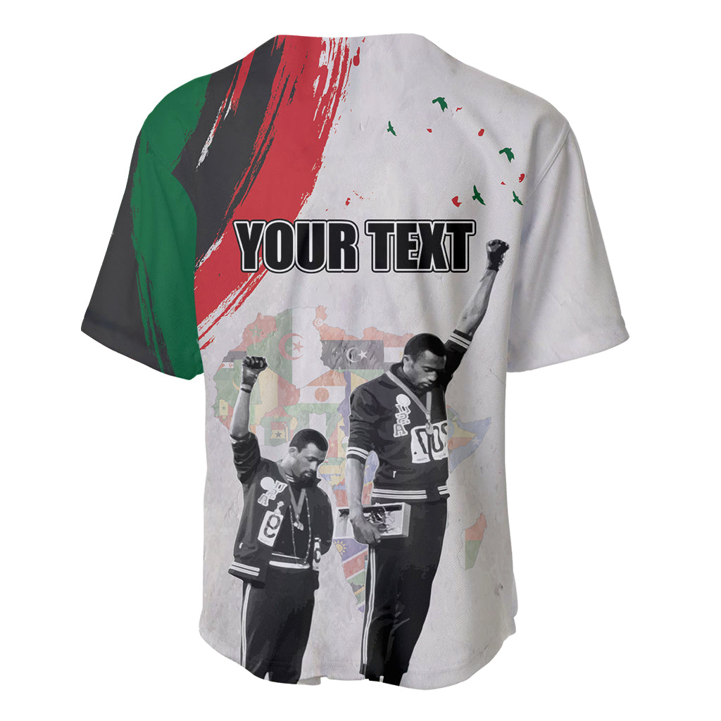 Personalized Juneteenth Freedom Day Baseball Jersey 1968 Black Power Salute - Wonder Print Shop