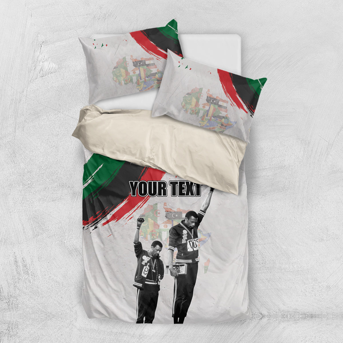 Personalized Juneteenth Freedom Day Bedding Set 1968 Black Power Salute - Wonder Print Shop
