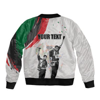 Personalized Juneteenth Freedom Day Bomber Jacket 1968 Black Power Salute - Wonder Print Shop
