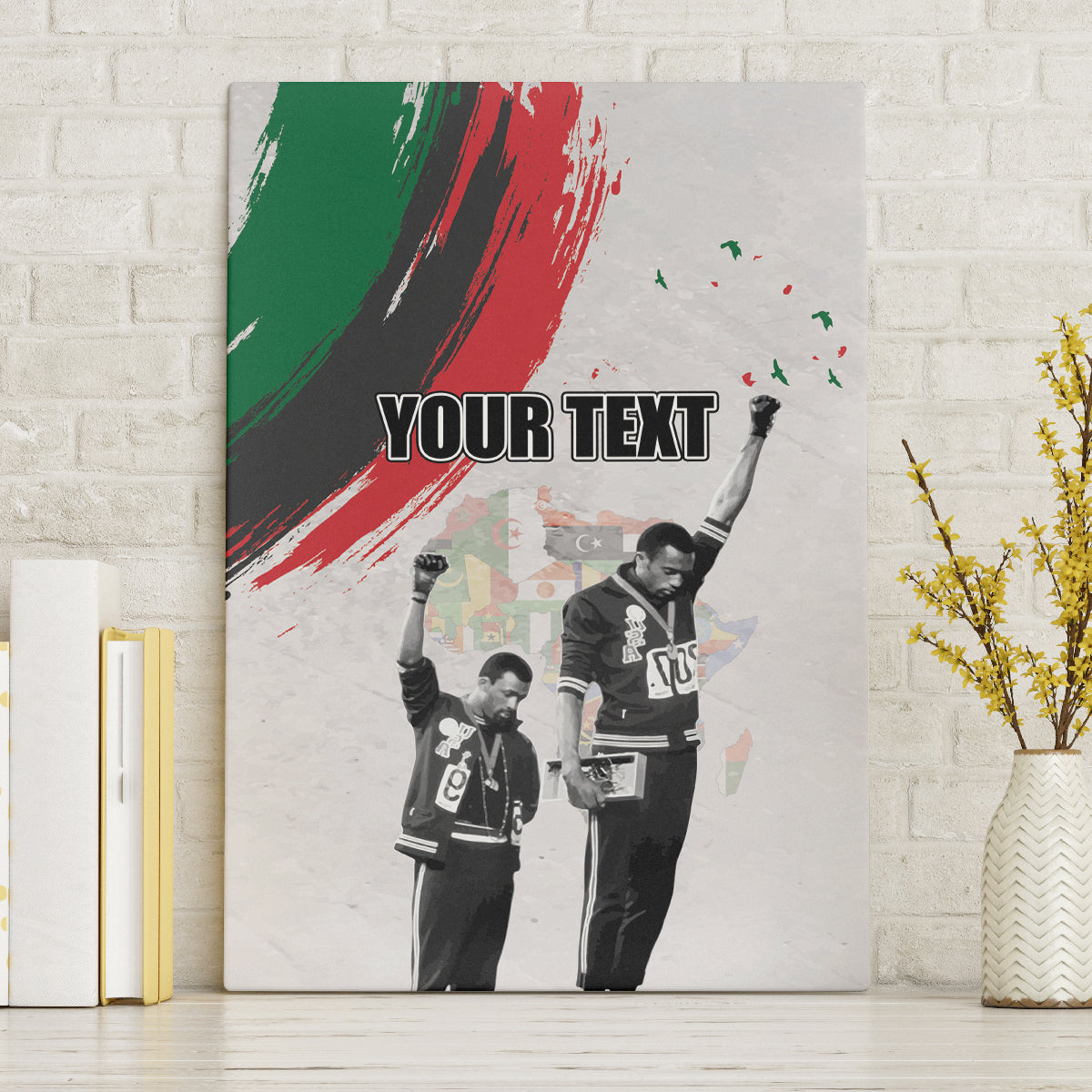 Personalized Juneteenth Freedom Day Canvas Wall Art 1968 Black Power Salute - Wonder Print Shop