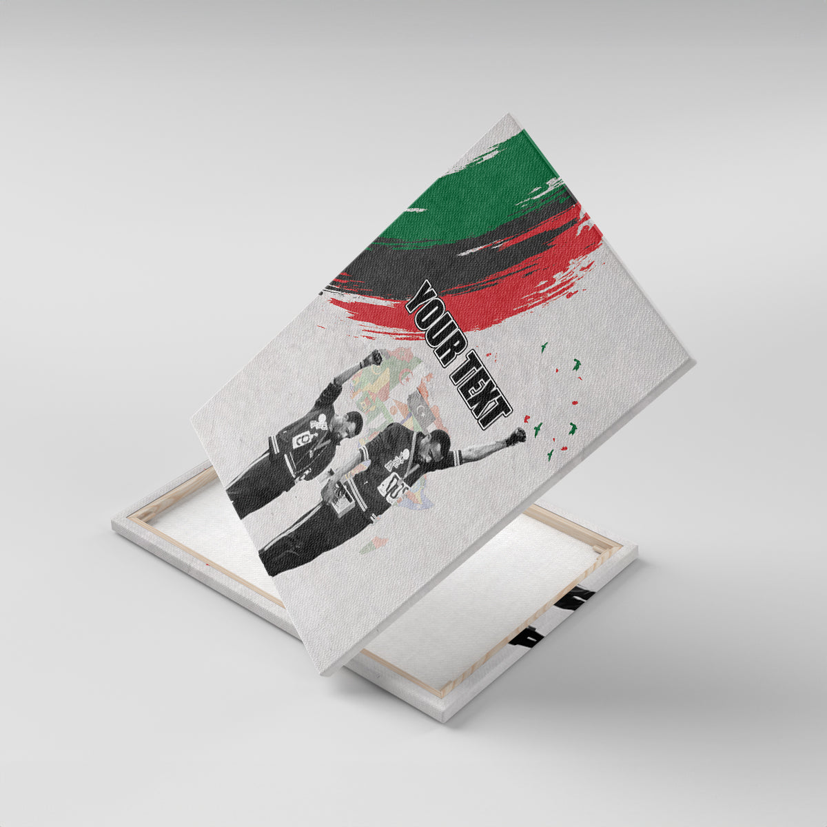 Personalized Juneteenth Freedom Day Canvas Wall Art 1968 Black Power Salute - Wonder Print Shop