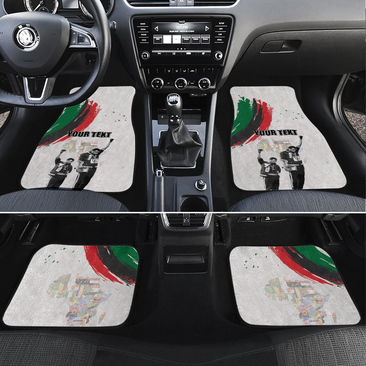 Personalized Juneteenth Freedom Day Car Mats 1968 Black Power Salute - Wonder Print Shop
