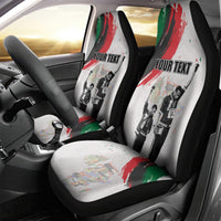 Personalized Juneteenth Freedom Day Car Seat Cover 1968 Black Power Salute - Wonder Print Shop