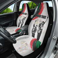 Personalized Juneteenth Freedom Day Car Seat Cover 1968 Black Power Salute - Wonder Print Shop