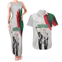 Personalized Juneteenth Freedom Day Couples Matching Tank Maxi Dress and Hawaiian Shirt 1968 Black Power Salute - Wonder Print Shop