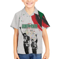 Personalized Juneteenth Freedom Day Family Matching Long Sleeve Bodycon Dress and Hawaiian Shirt 1968 Black Power Salute - Wonder Print Shop