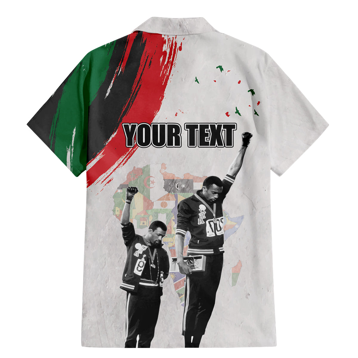 Personalized Juneteenth Freedom Day Family Matching Mermaid Dress and Hawaiian Shirt 1968 Black Power Salute - Wonder Print Shop