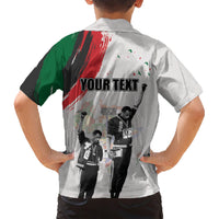 Personalized Juneteenth Freedom Day Family Matching Short Sleeve Bodycon Dress and Hawaiian Shirt 1968 Black Power Salute - Wonder Print Shop