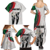 Personalized Juneteenth Freedom Day Family Matching Summer Maxi Dress and Hawaiian Shirt 1968 Black Power Salute - Wonder Print Shop