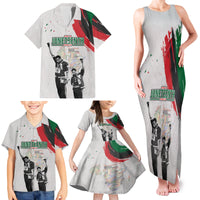 Personalized Juneteenth Freedom Day Family Matching Tank Maxi Dress and Hawaiian Shirt 1968 Black Power Salute - Wonder Print Shop