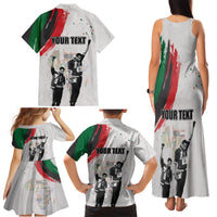 Personalized Juneteenth Freedom Day Family Matching Tank Maxi Dress and Hawaiian Shirt 1968 Black Power Salute - Wonder Print Shop