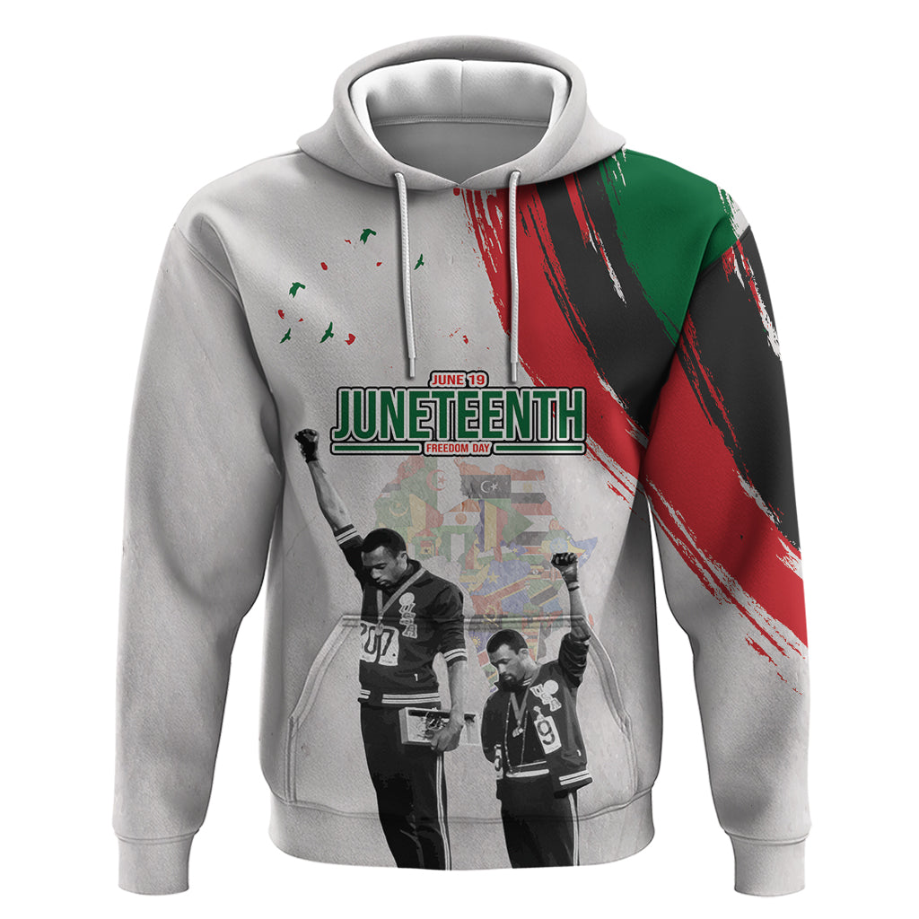 Personalized Juneteenth Freedom Day Hoodie 1968 Black Power Salute - Wonder Print Shop