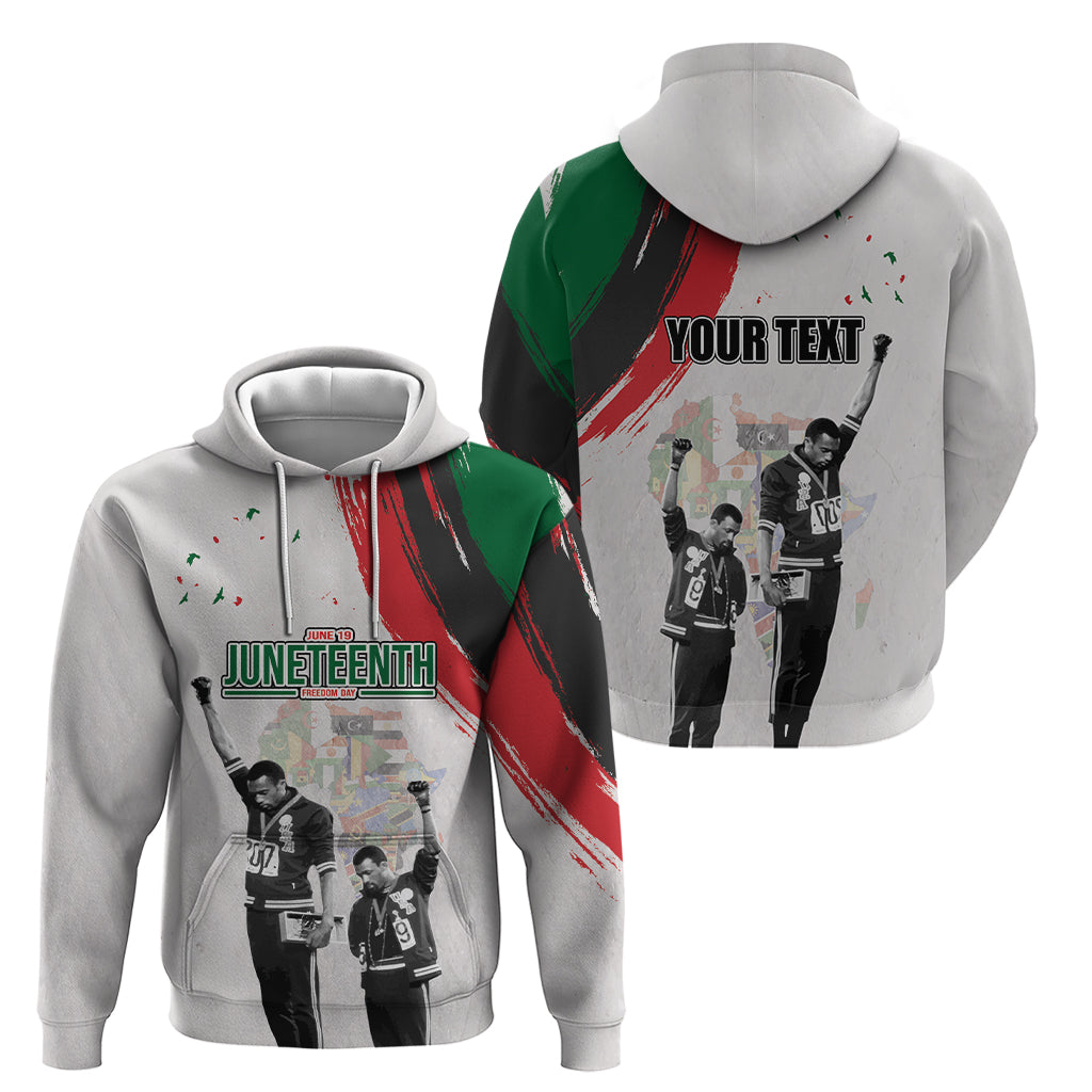 Personalized Juneteenth Freedom Day Hoodie 1968 Black Power Salute - Wonder Print Shop