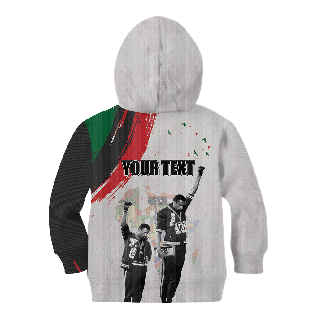 Personalized Juneteenth Freedom Day Kid Hoodie 1968 Black Power Salute - Wonder Print Shop