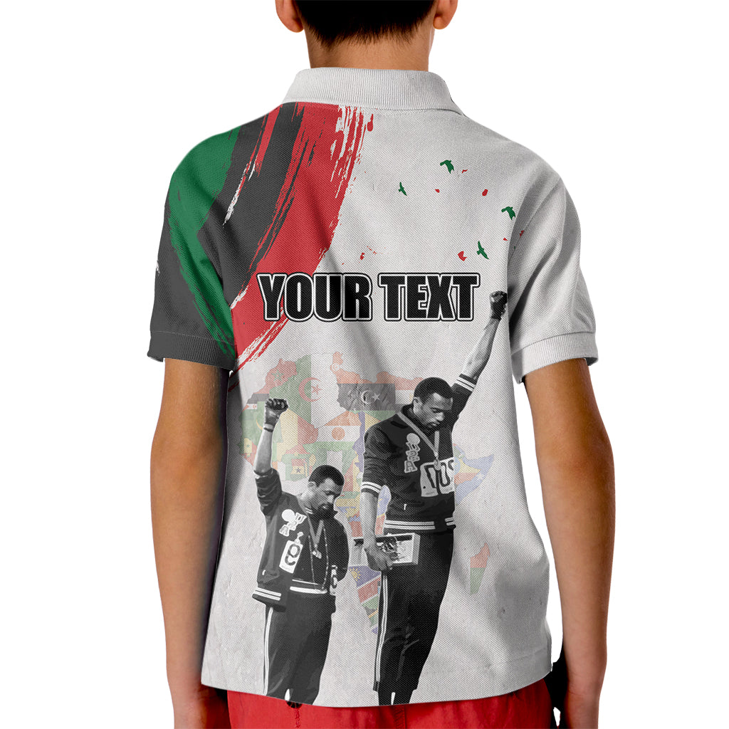 Personalized Juneteenth Freedom Day Kid Polo Shirt 1968 Black Power Salute - Wonder Print Shop