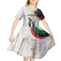 Personalized Juneteenth Freedom Day Kid Short Sleeve Dress 1968 Black Power Salute - Wonder Print Shop