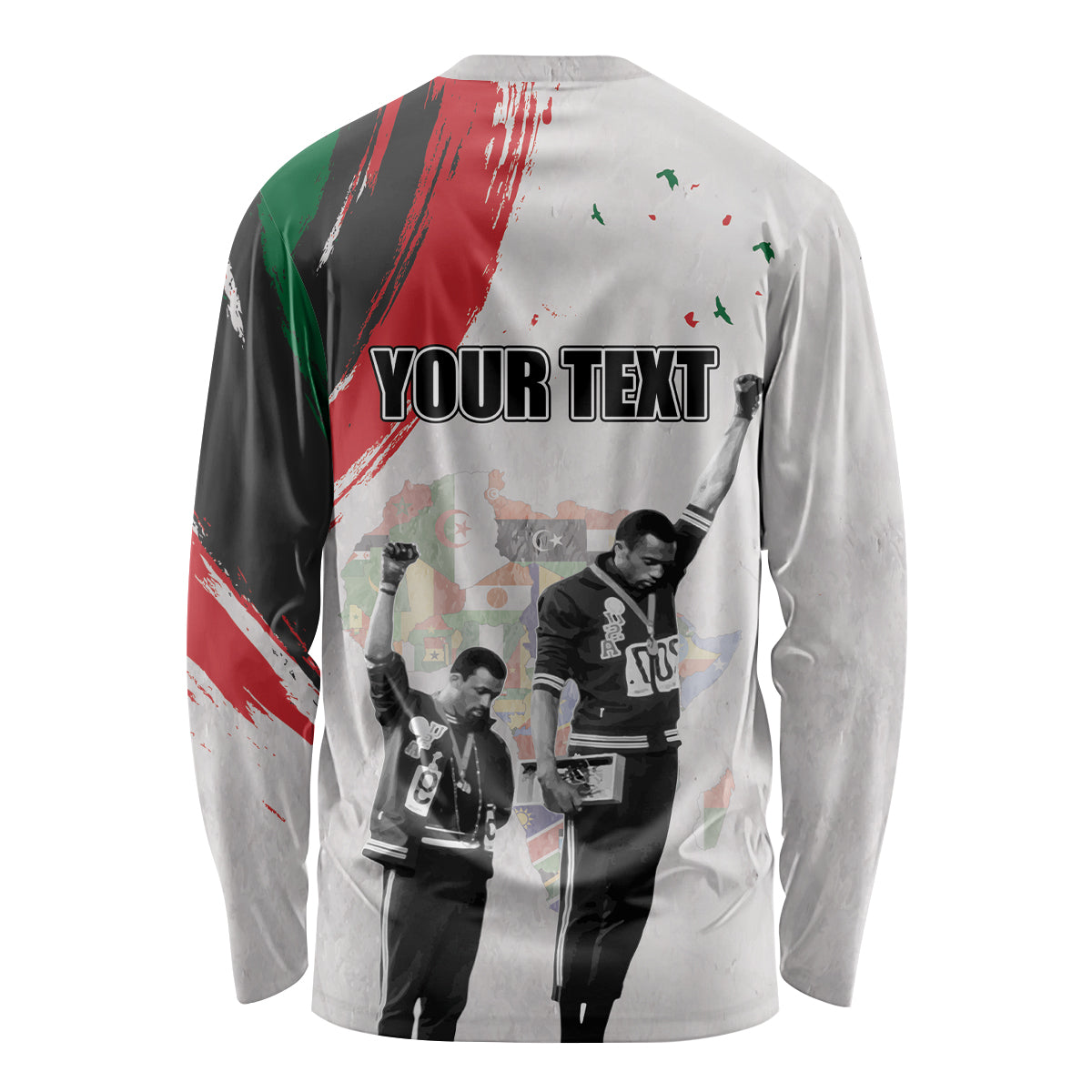 Personalized Juneteenth Freedom Day Long Sleeve Shirt 1968 Black Power Salute - Wonder Print Shop