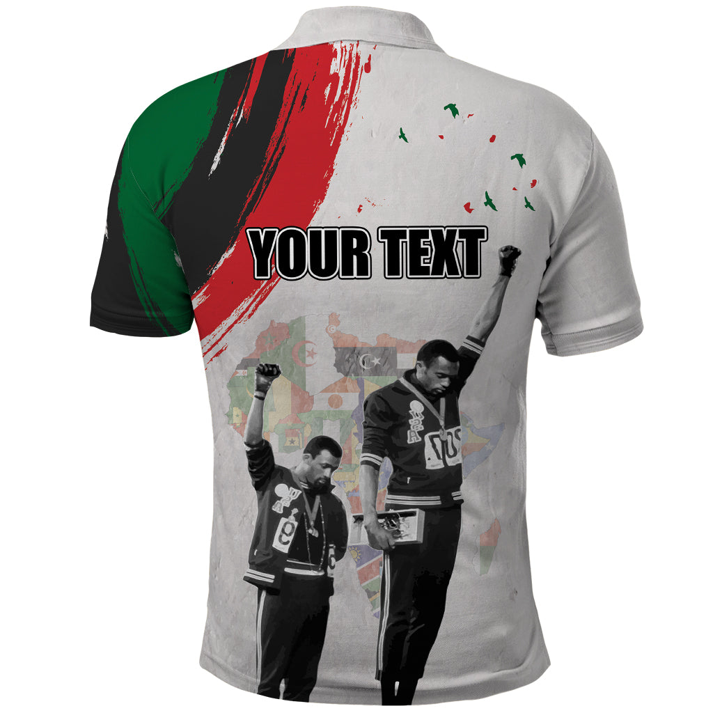 Personalized Juneteenth Freedom Day Polo Shirt 1968 Black Power Salute - Wonder Print Shop