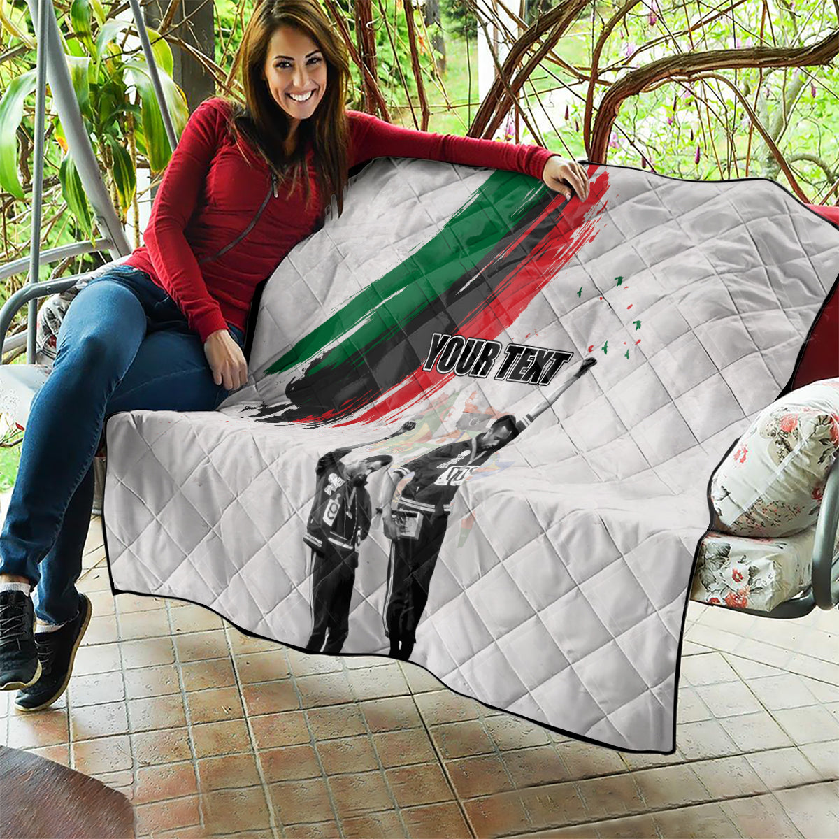 Personalized Juneteenth Freedom Day Quilt 1968 Black Power Salute - Wonder Print Shop