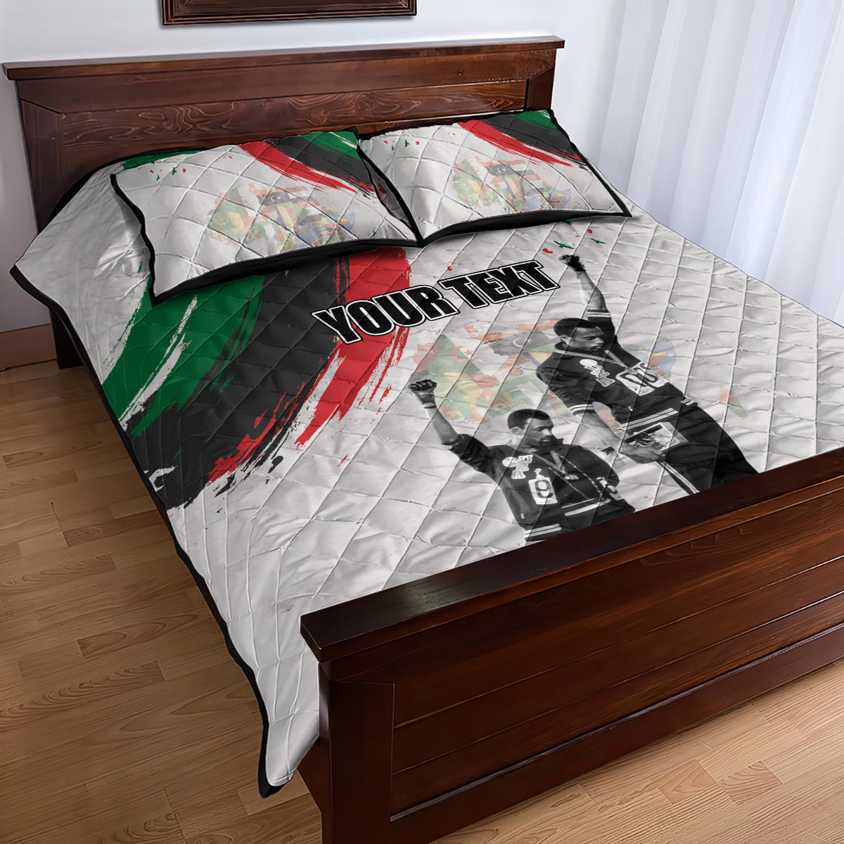 Personalized Juneteenth Freedom Day Quilt Bed Set 1968 Black Power Salute - Wonder Print Shop