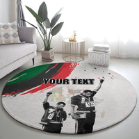 Personalized Juneteenth Freedom Day Round Carpet 1968 Olympics Black Power Salute