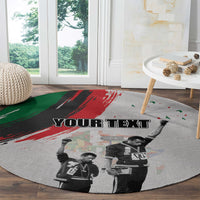 Personalized Juneteenth Freedom Day Round Carpet 1968 Olympics Black Power Salute