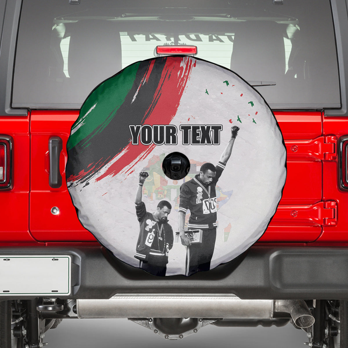 Personalized Juneteenth Freedom Day Spare Tire Cover 1968 Black Power Salute - Wonder Print Shop