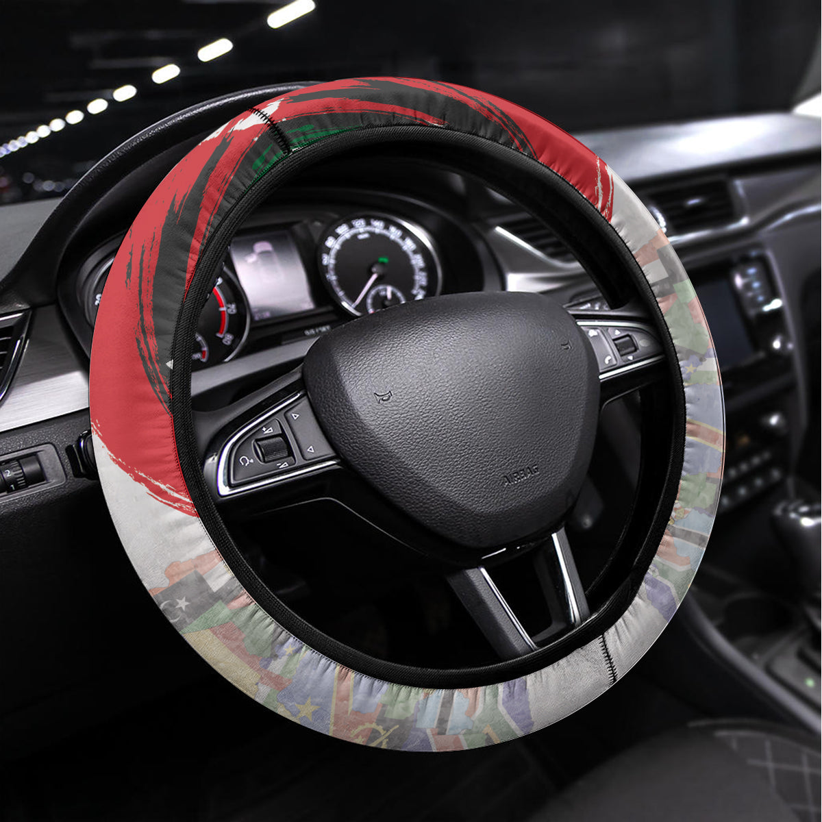 Juneteenth Freedom Day Steering Wheel Cover 1968 Black Power Salute - Wonder Print Shop