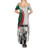 Personalized Juneteenth Freedom Day Summer Maxi Dress 1968 Black Power Salute - Wonder Print Shop