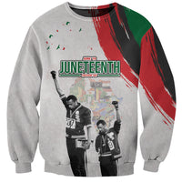 Personalized Juneteenth Freedom Day Sweatshirt 1968 Black Power Salute - Wonder Print Shop
