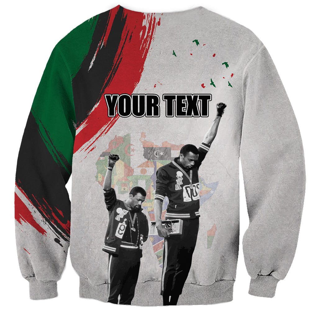 Personalized Juneteenth Freedom Day Sweatshirt 1968 Black Power Salute - Wonder Print Shop