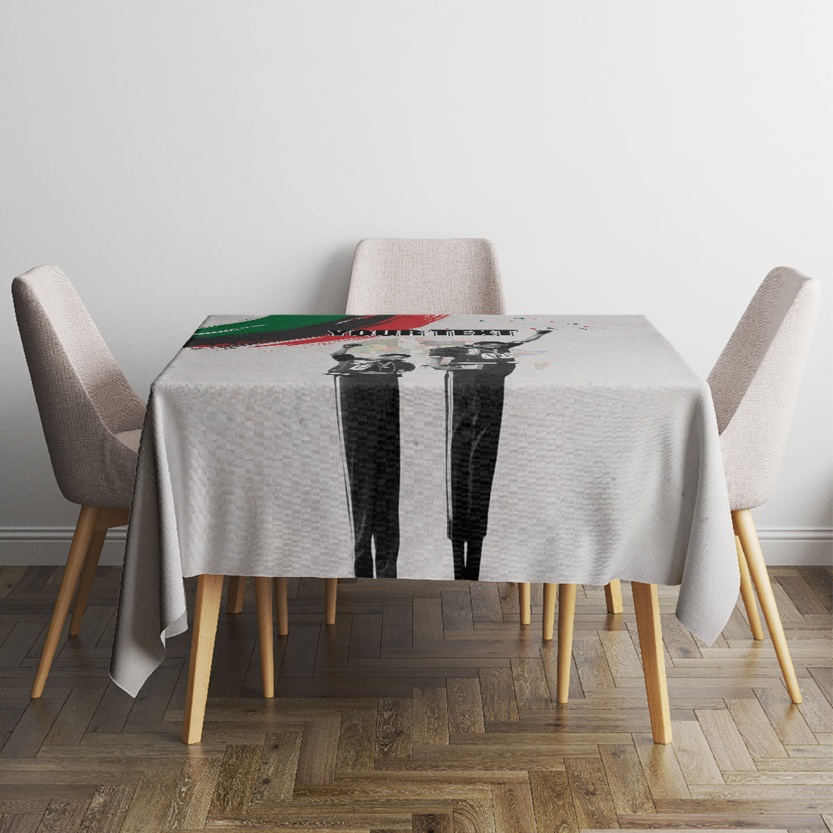 Personalized Juneteenth Freedom Day Tablecloth 1968 Black Power Salute - Wonder Print Shop