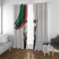 Personalized Juneteenth Freedom Day Window Curtain 1968 Black Power Salute - Wonder Print Shop