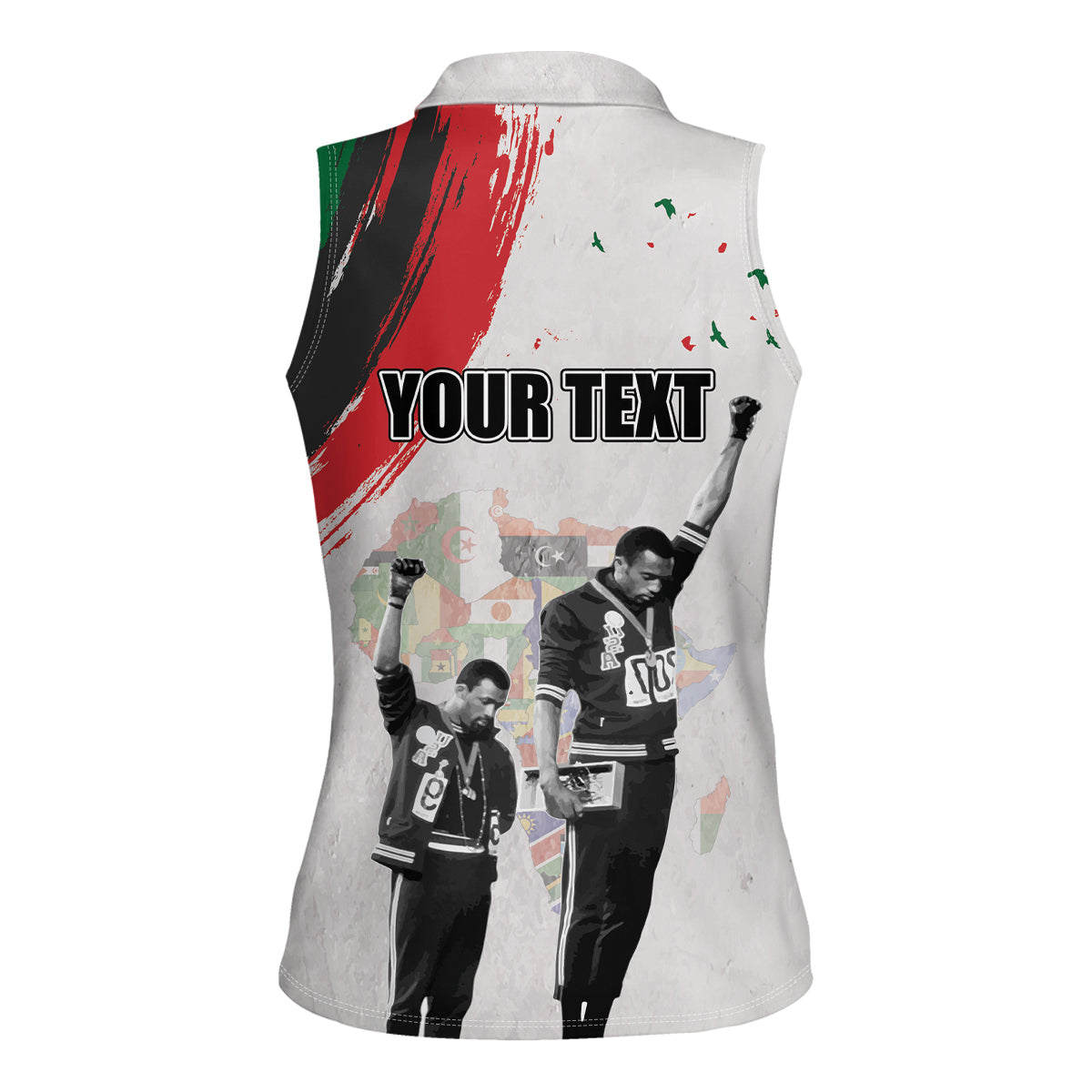 Personalized Juneteenth Freedom Day Women Sleeveless Polo Shirt 1968 Black Power Salute - Wonder Print Shop