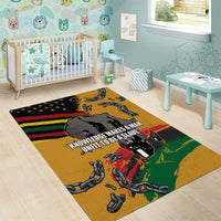 Juneteenth Freedom Day Area Rug 1968 Black Power Salute Broken Chain - Wonder Print Shop