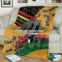 Juneteenth Freedom Day Blanket 1968 Olympics Black Power Salute Broken Chain