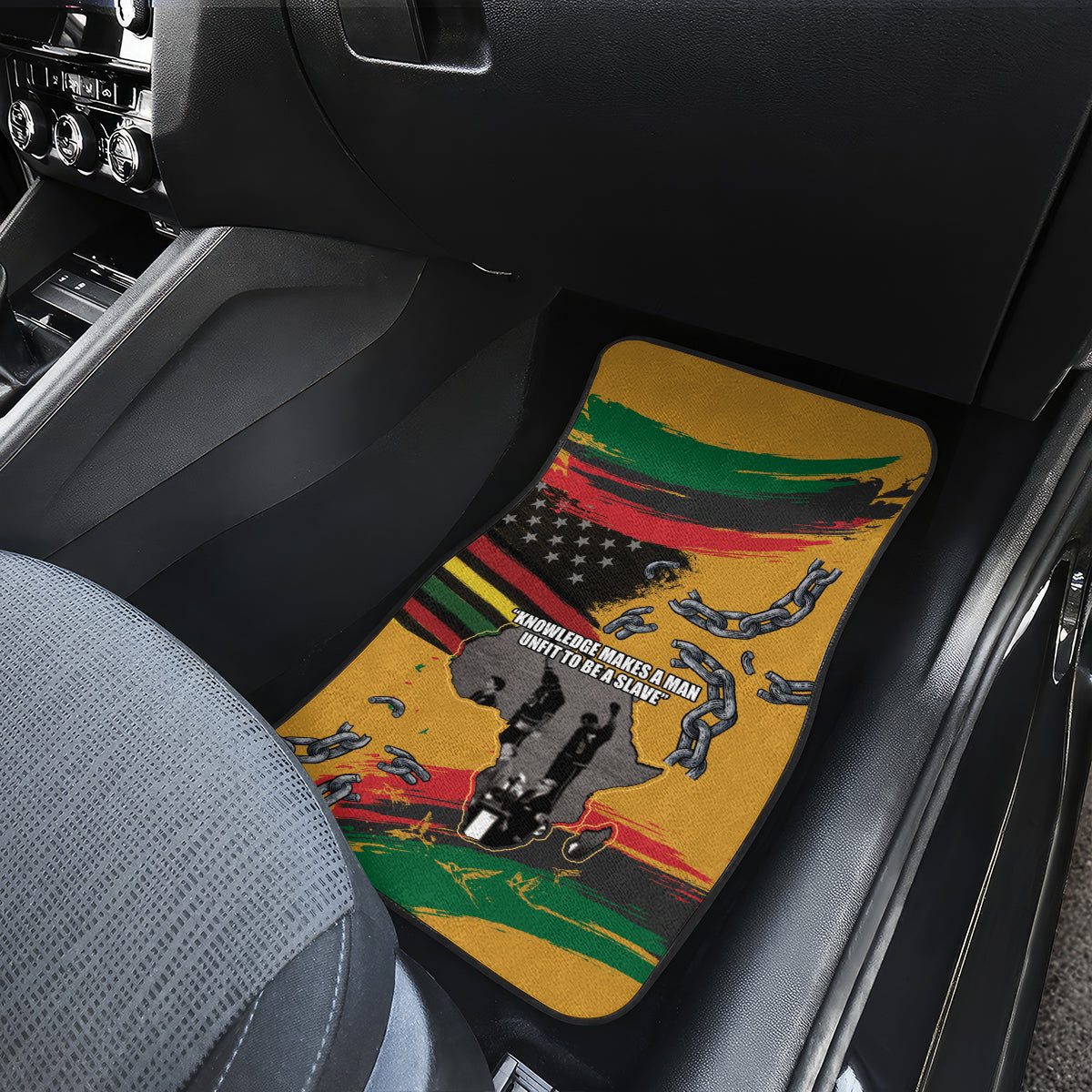 Juneteenth Freedom Day Car Mats 1968 Black Power Salute Broken Chain - Wonder Print Shop