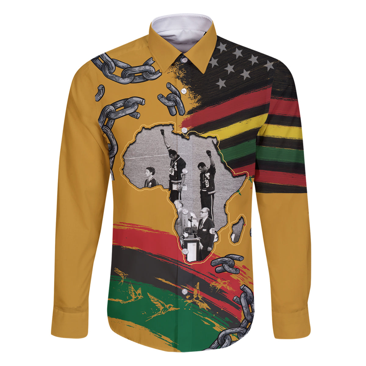 Juneteenth Freedom Day Family Matching Puletasi and Hawaiian Shirt 1968 Black Power Salute Broken Chain - Wonder Print Shop