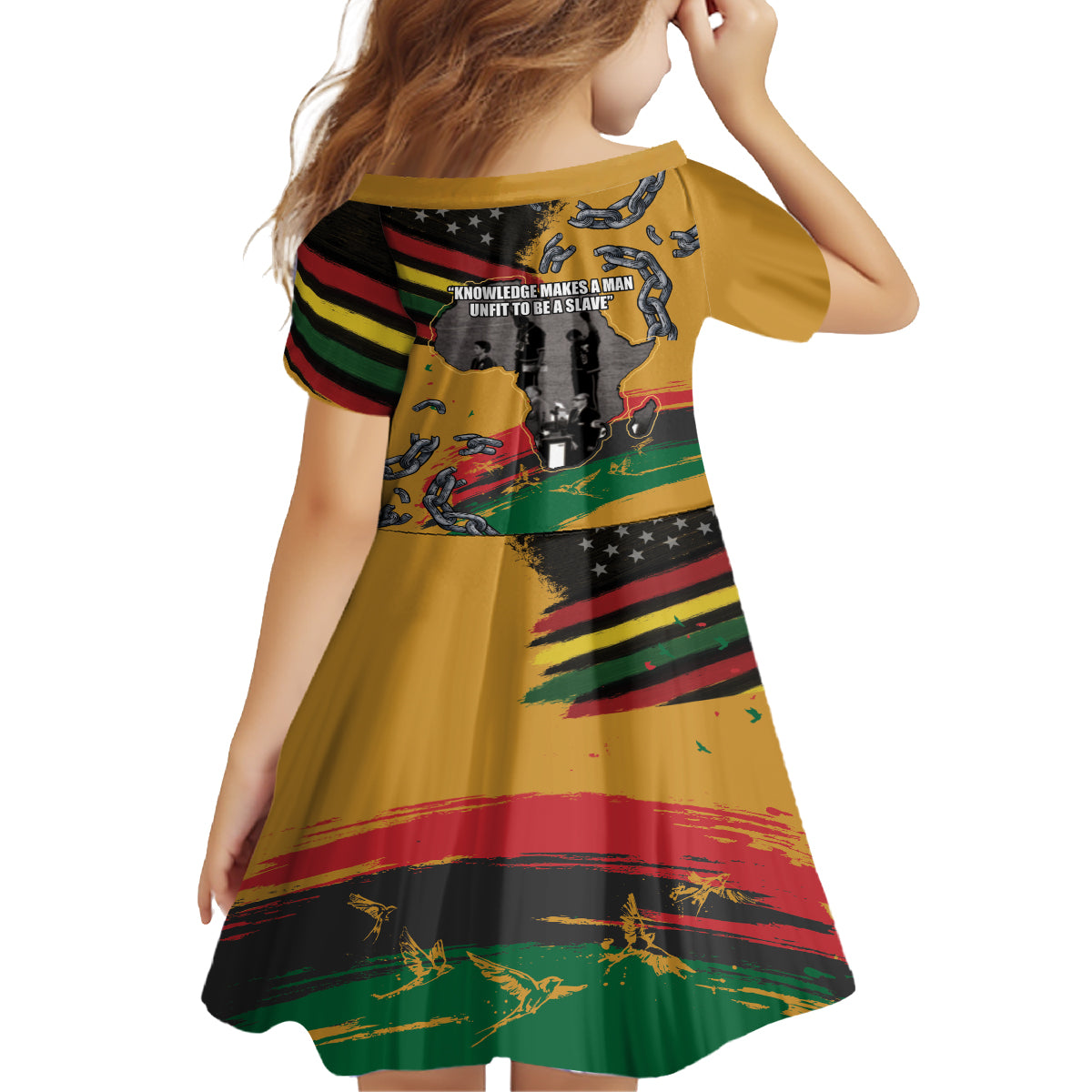 Juneteenth Freedom Day Family Matching Summer Maxi Dress and Hawaiian Shirt 1968 Black Power Salute Broken Chain - Wonder Print Shop