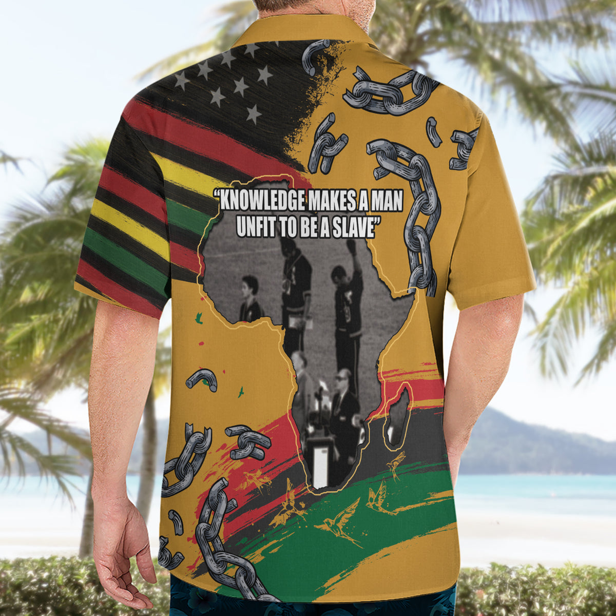 Juneteenth Freedom Day Hawaiian Shirt 1968 Black Power Salute Broken Chain - Wonder Print Shop