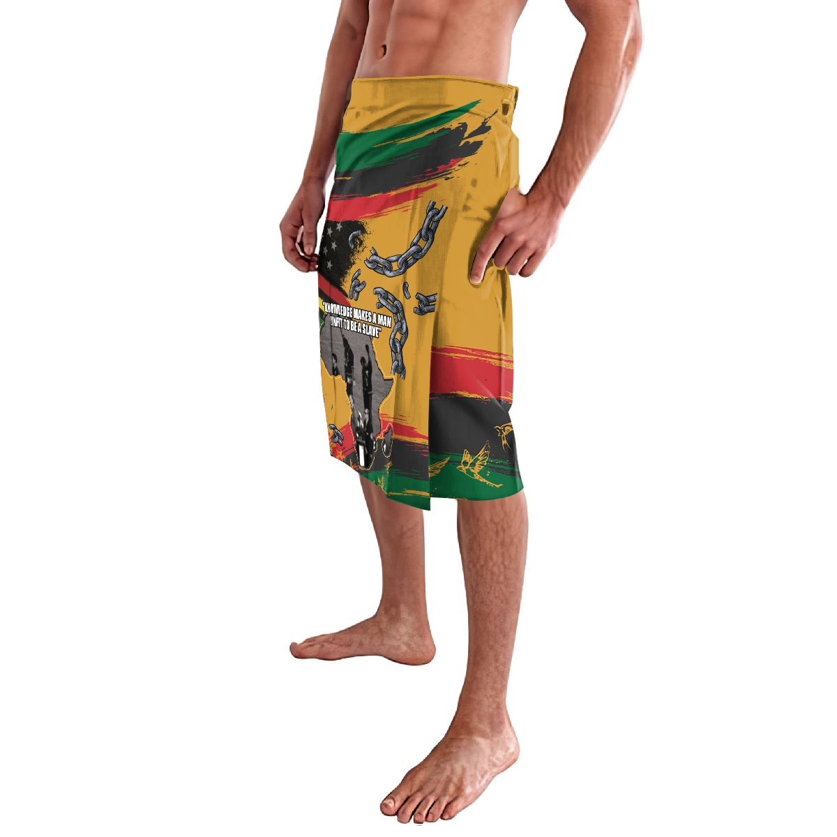 Juneteenth Freedom Day Lavalava 1968 Black Power Salute Broken Chain - Wonder Print Shop