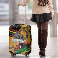 Juneteenth Freedom Day Luggage Cover 1968 Black Power Salute Broken Chain - Wonder Print Shop