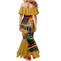 Juneteenth Freedom Day Mermaid Dress 1968 Black Power Salute Broken Chain - Wonder Print Shop