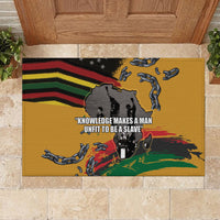 Juneteenth Freedom Day Rubber Doormat 1968 Black Power Salute Broken Chain - Wonder Print Shop