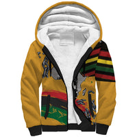 Juneteenth Freedom Day Sherpa Hoodie 1968 Black Power Salute Broken Chain - Wonder Print Shop