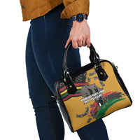 Juneteenth Freedom Day Shoulder Handbag 1968 Olympics Black Power Salute Broken Chain