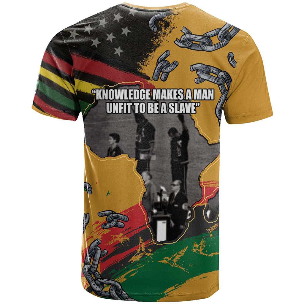 Juneteenth Freedom Day T Shirt 1968 Black Power Salute Broken Chain - Wonder Print Shop