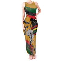 Juneteenth Freedom Day Tank Maxi Dress 1968 Black Power Salute Broken Chain - Wonder Print Shop