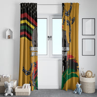 Juneteenth Freedom Day Window Curtain 1968 Black Power Salute Broken Chain - Wonder Print Shop